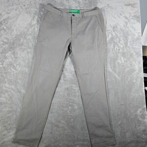 United Colors of Benetton Chino Pants Casual Straight‎ Leg Gray Size 54 34x34